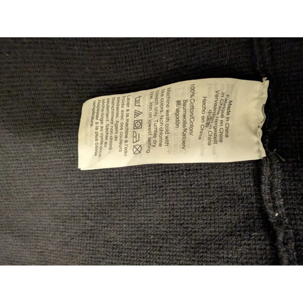 J. Crew Vanessa Sweater Jacket Open‎ Front Blazer Black Cardigan XS 100% Cotton
